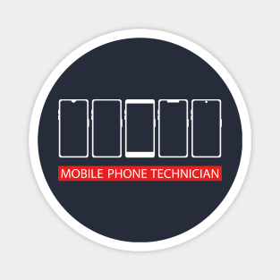 Best design mobile phone technician cell phones repairman Magnet